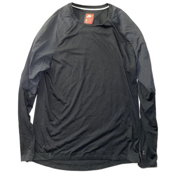Nike Other - Nike NSW Tech Bonded Long Sleeve Shirt Top Mens Black Sz M Retail $95